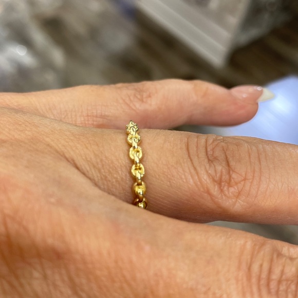 10K yellow Gold Wedding Band unique Ring size 4 5 6 7 8 9 - Picture 4 of 7